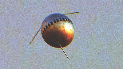 Silver UFO globe over San Diego CA that looks exactly like the Sputnik USSR first man made object in space.