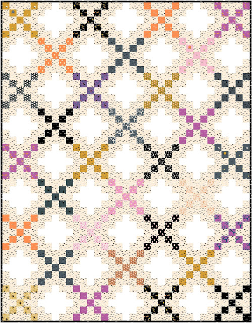 Double Take quilt in Tiny Frights fabric by Ruby Star Society