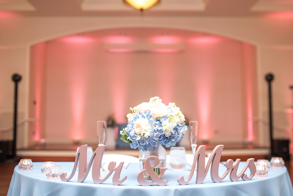 mr and mrs table decor