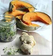Sfoglie con crema di zucca e zenzero