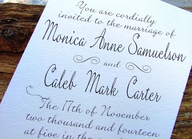 Handwritten Wedding Invitations