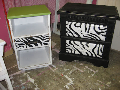 Antique Bedside Tables on Uptown Country  Frantique Of The Week  Custom Zebra Bedside Tables