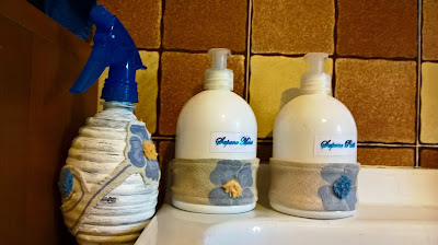 Dispenser sapone liquido bagno faidate + spruzzini + tappeti - tutorial portasapone 4