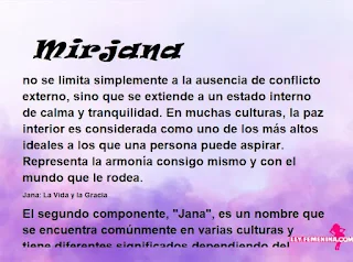 ▷ Significado del nombre Mirjana