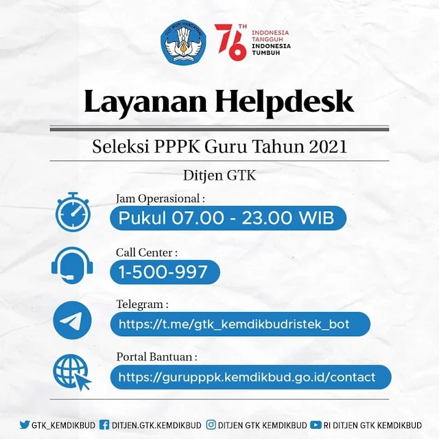 Info Penting: Helpdesk Pelamar P3K 2021 Resmi Kemendikbudristek