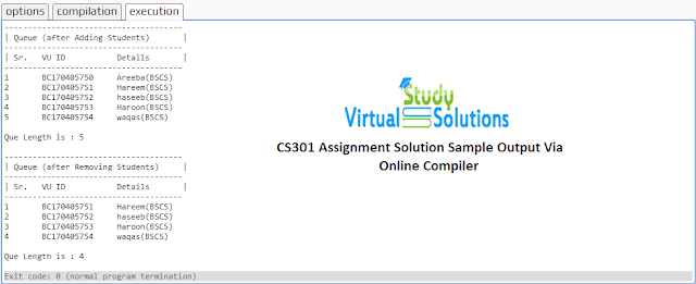 CS301 Assignment 2 Solution Sample Preview Fall 2019