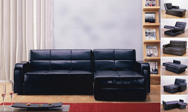 corner leather sofa bed