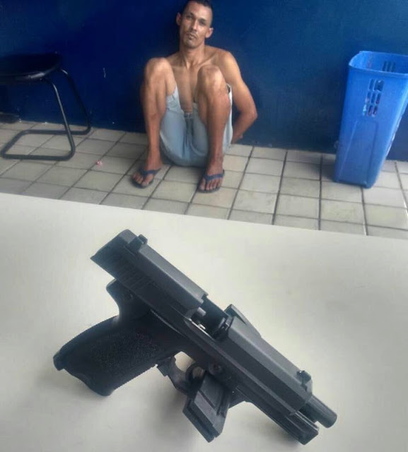 Acusado de praticar assaltos é preso com arma de brinquedo em Santa Cruz do Capibaribe
