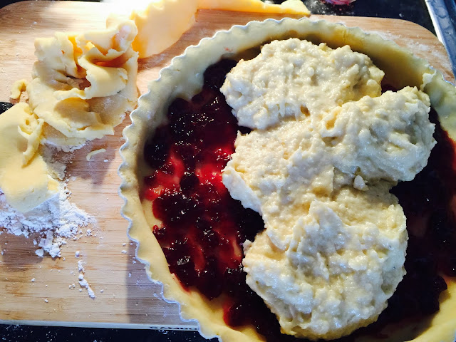 Cherry bakewell tart