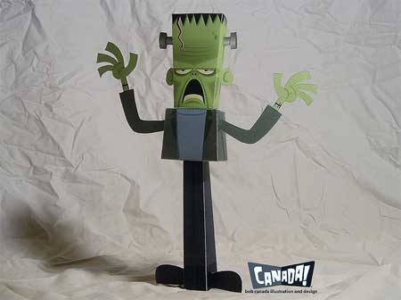 Frankenstein Paper Toy