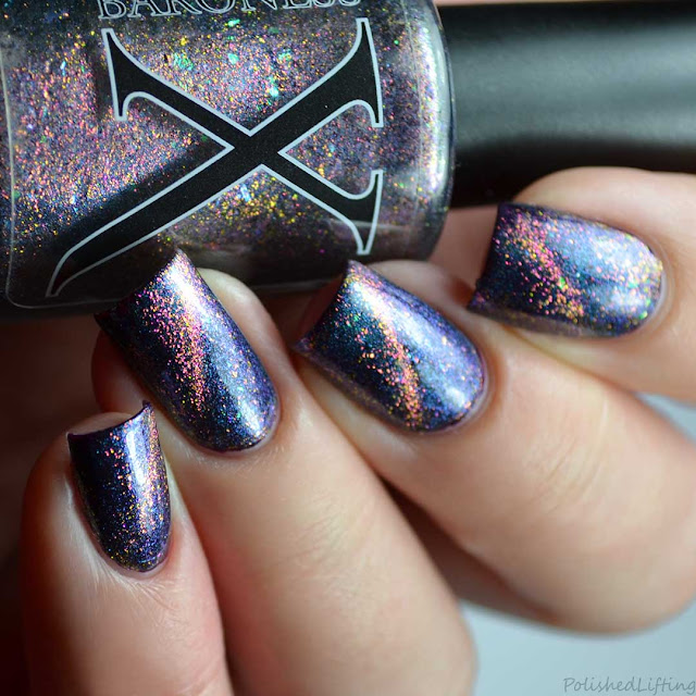 matnetic flakie cat eye color shifting nail polish