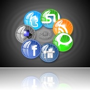 Circular Style Social Media Icons