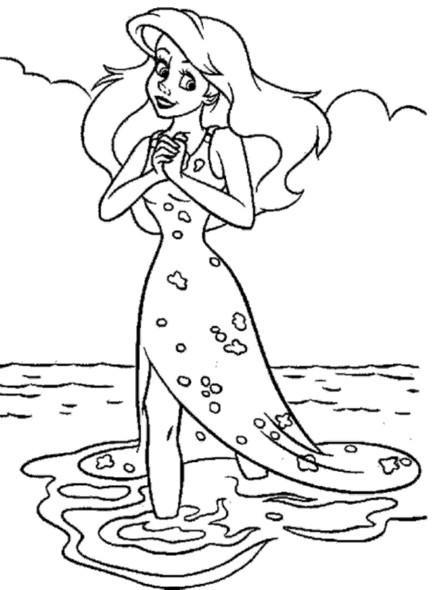 Ariel Coloring Pages Free Elegant