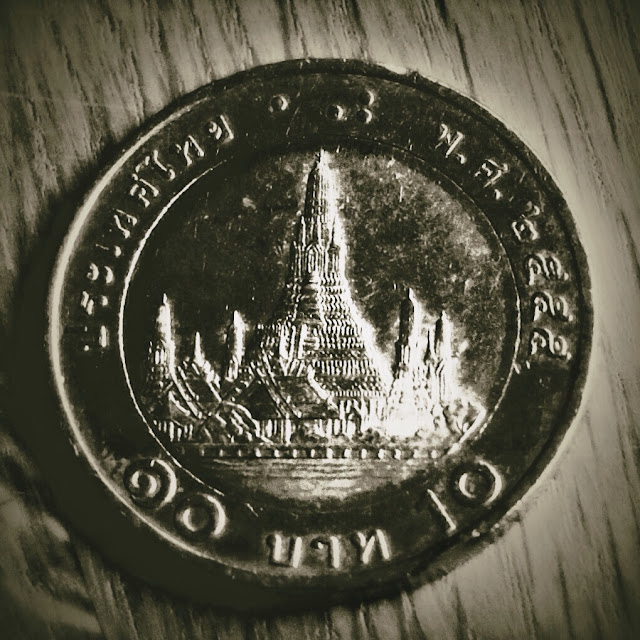 Bewerkte foto van onbekende munt