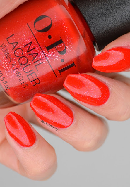 OPI Left Your Texts On Red Swatch