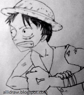 Sketch 2 of Monkey D. Luffy