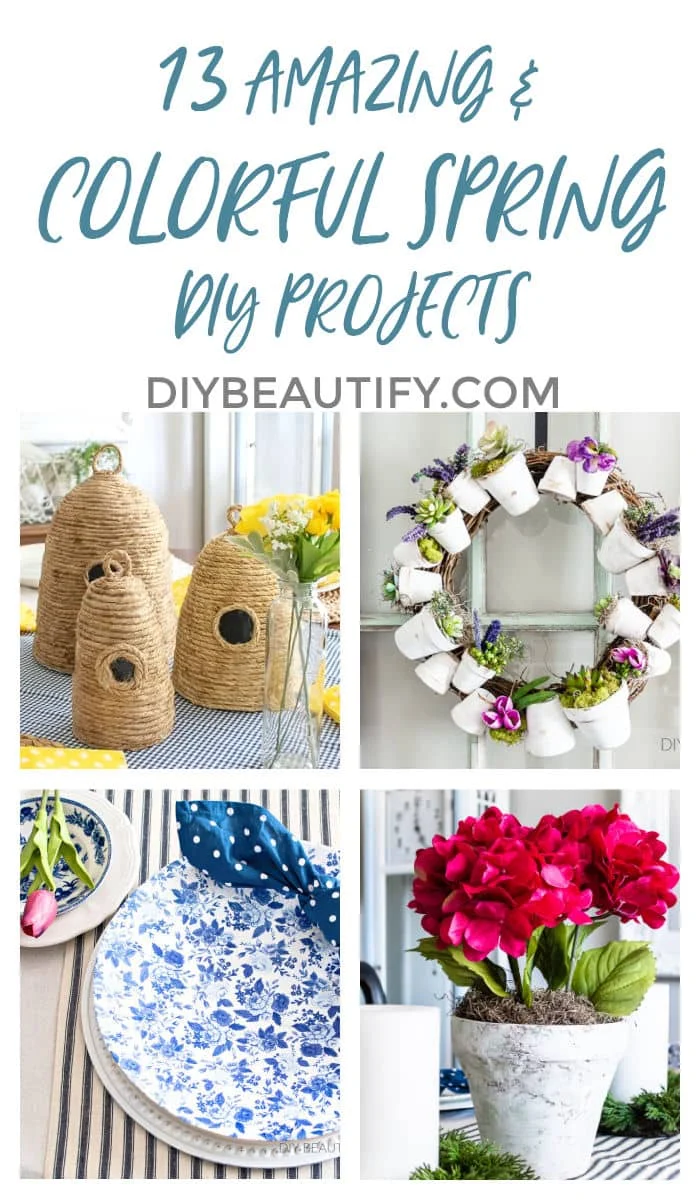 colorful and affordable Spring DIY and craft projects