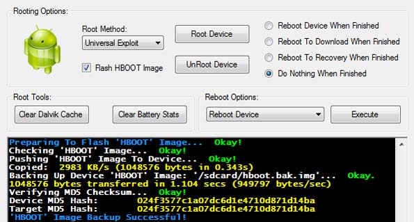 تطبيق HTC QUICK ROOT للحصول على صلاحية الروت للاندرويد