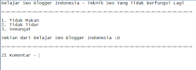 Teknik Seo Yang Tidak Berfungsi Lagi