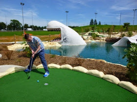 Playing at Moby Adventure Golf in Romford