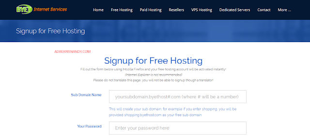 hosting domain adjie krisnandy