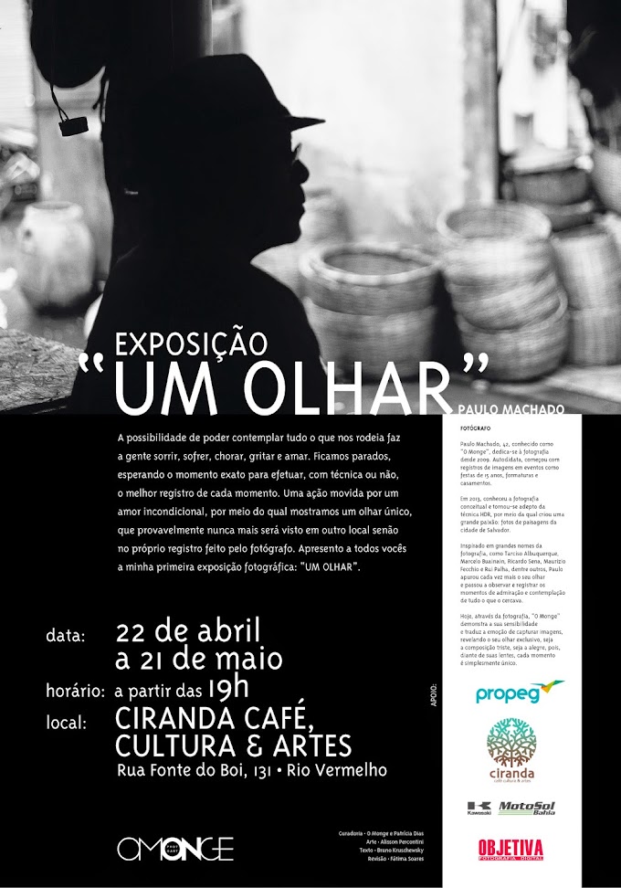 Exposição fotográfica, “UM OLHAR” no Ciranda Café