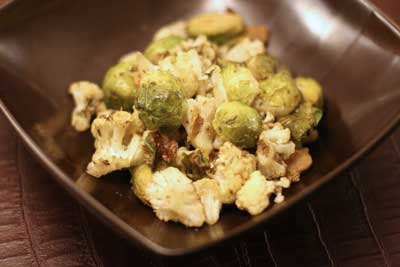 cauliflower and Brussels sprouts