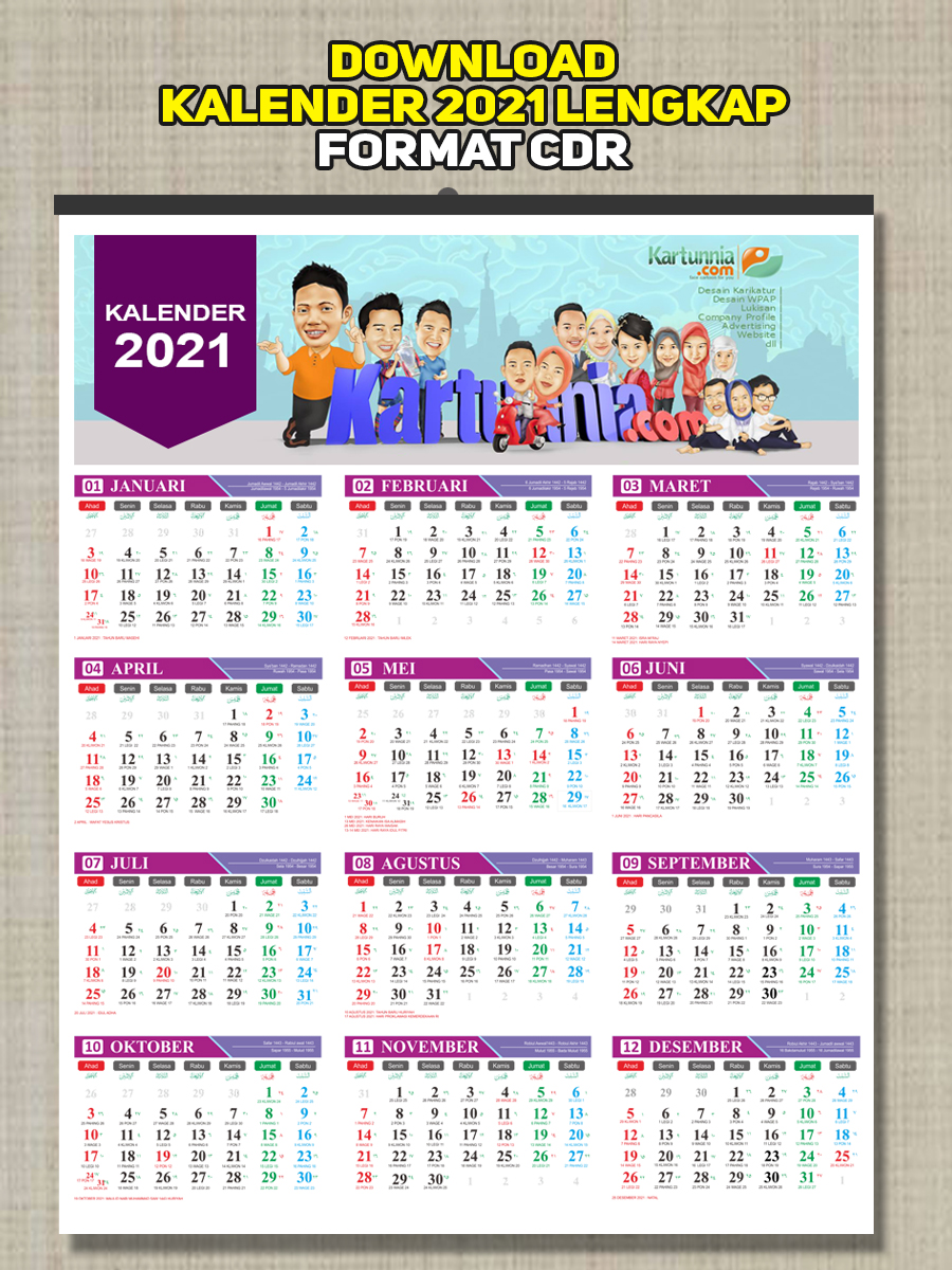 Desain Kalender 2021 Cdr Free