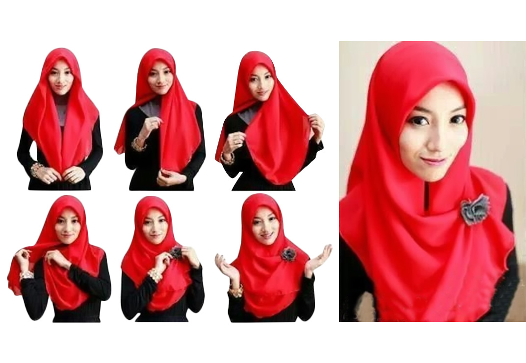 Tutorial Jilbab Segi Empat Lipatan Segitiga Tutorial Hijab Paling