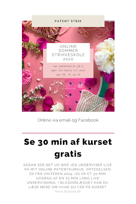 Læs om kurset på www.bykaae.dk eller køb her https://charlottekaae.bigcartel.com/product/online-sommer-strikkeskole-patentstrik