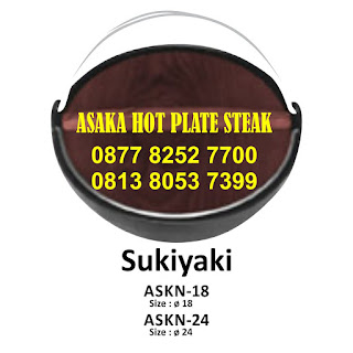 ASKN - 18 ( Sukiyaki Nabe) dengan tutup kayu, hot plate bulat pegangan stainless, jual hotplate murah, Produk Hot Plate Sukiyaki Nabe ASKN - 18, 