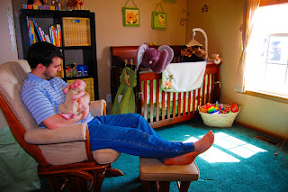 Dad in the nursery