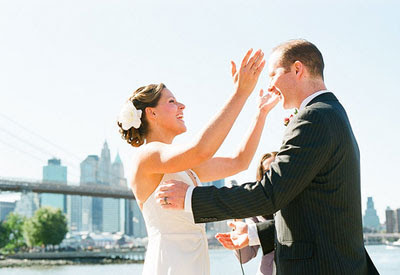 Wedding Ceremony Kiss