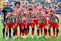 CLUB ATLÉTICO DE MADRID. Temporada 2022-23. Oblak, Witsel, Nahuel Molina, Mario Hermoso, Morata, Saúl Ñíguez. Rodrigo De Paul, Griezmann, Joao Félix, Daniel Wass, Koke. CÁDIZ C. F. 1 CLUB ATLÉTICO DE MADRID 4 Jueves 04/08/2022, 21:00 horas. LXVIII Trofeo Ramón de Carranza. Cádiz, estadio Nuevo Mirandilla: 17.089 espectadores. GOLES: 0-1: 13’, Álvaro Morata. 0-2: 45’, Saúl Ñíguez. 0-3: 46’, Daniel Wass. 0-4: 51’, Antoine Griezmann. 1-4: 87’, Álvaro Giménez.