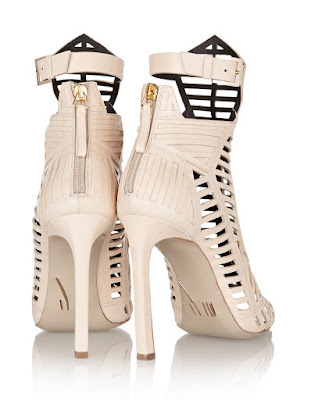 Daniele Michetti White Caged High Heeled Sandals