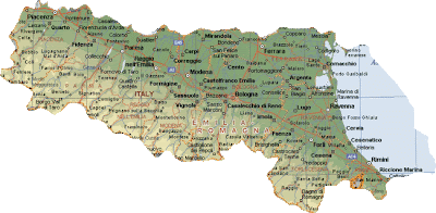 Emilia Romagna Mappa Cartina della Citta