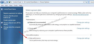 Setting the Power Plan in Windows 7 To High Performance Mode