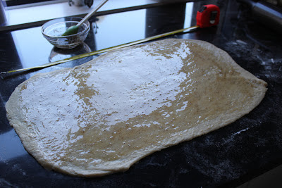 Making cinnamon-sugar pull-apart bread