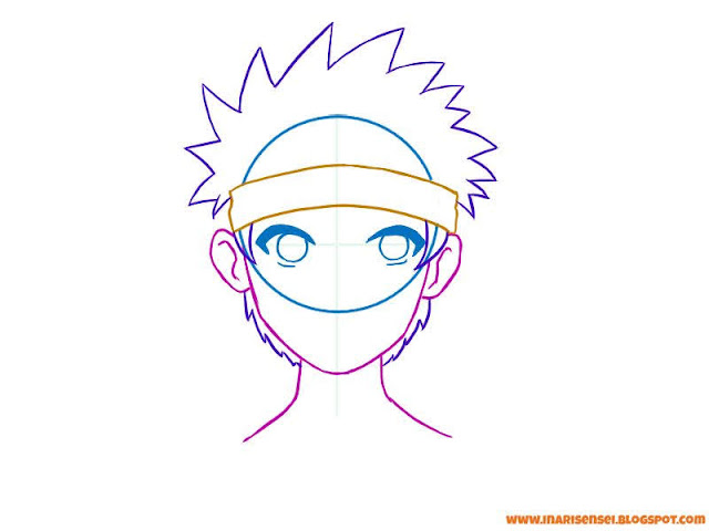 Dessiner les cheveux de Naruto