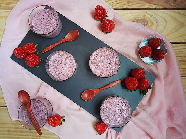 pudin saludable fresas y chía sin horno sencilla rápido rico saciante healthy