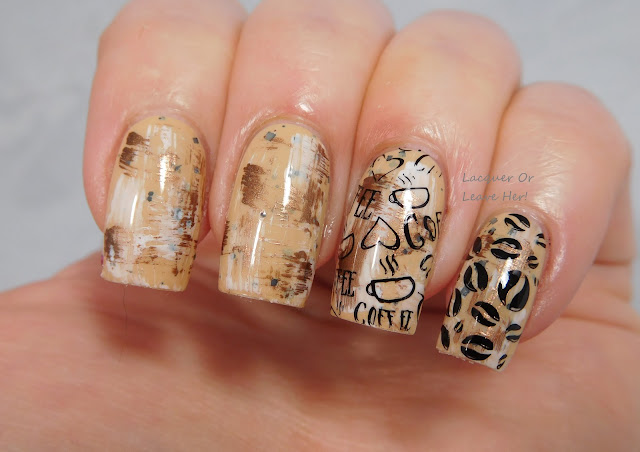 Spellbound Nails Marauder's Map + UberChic Beauty's Coffee Addict mini plate