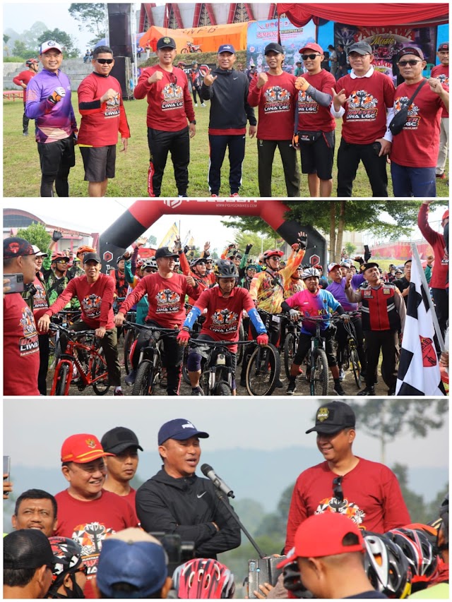 HUT Kabupaten Lambar ke-31 Kapolres turut serta meriahkan Lampung bersepeda ke-27