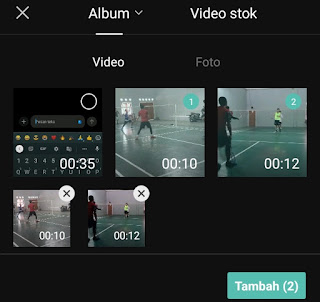 tambahkan 2 video