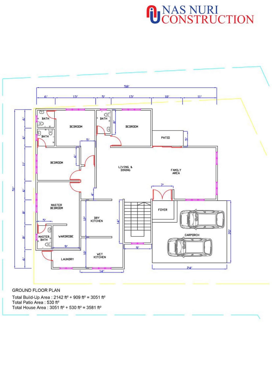 Pelan rumah banglo 2 tingkat 7 bilik tidur 7 bilik air. Banglo 3500