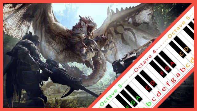 Proof of a Hero (Monster Hunter) Piano / Keyboard Easy Letter Notes for Beginners