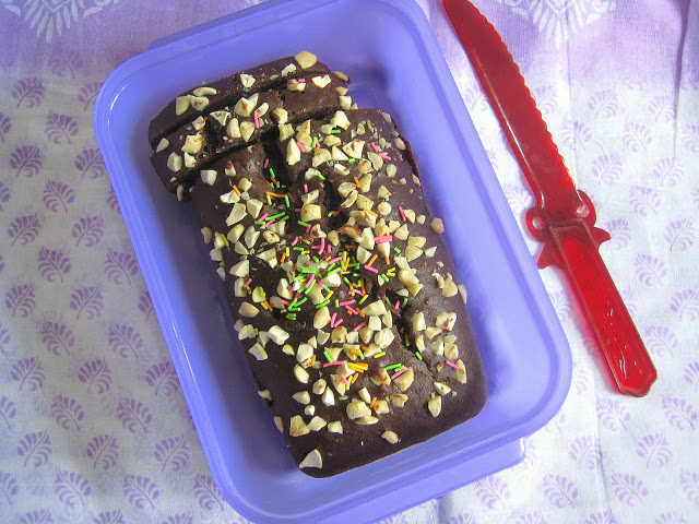 Banana Chocolate Cake with wheat flour