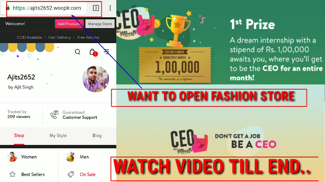  WATCH VIDEO TO OPEN ONLINE STORE