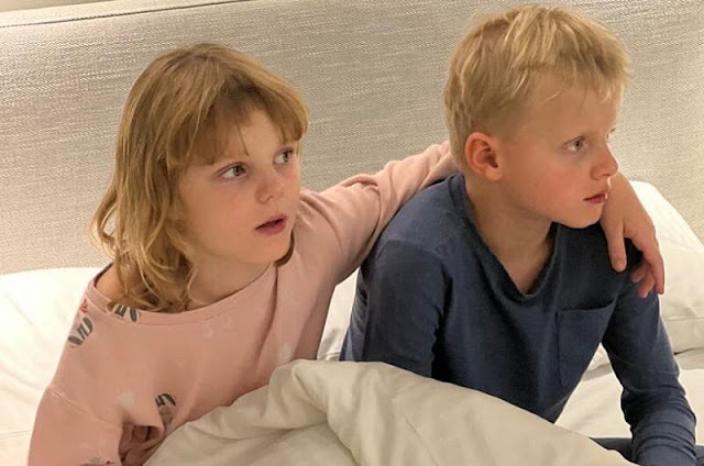 Princess Charlene of Monaco shared new photos of her children Hereditary Pr...
