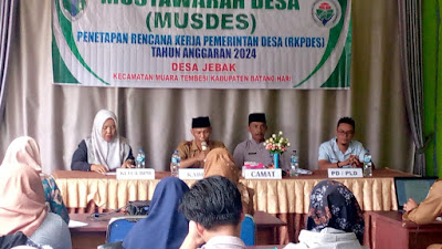 Musdes Musyawarah Desa Penetapan RKPDES Jebak Anggaran Tahun 2024