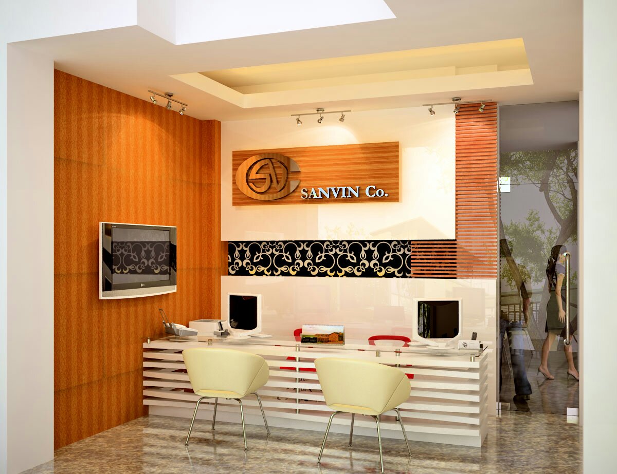  Desain  Interior  Ruang  Lobby Resepsionis Kantor  METRO 